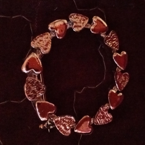 Circle heart brooch silver color metal - Picture 3 of 6